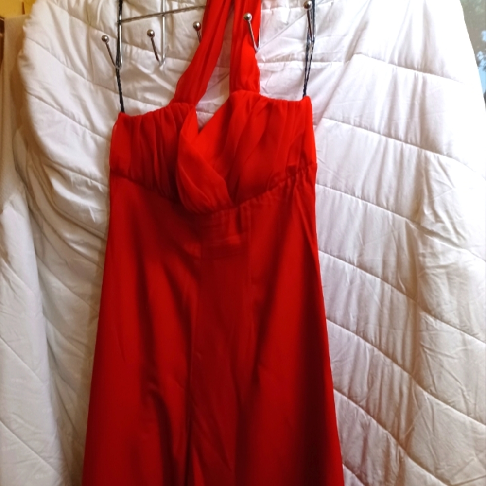 Formal wear pants dress with low back